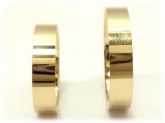 Par de Alianças Reta Ouro 18k  - 9 Gramas 4,5 mm